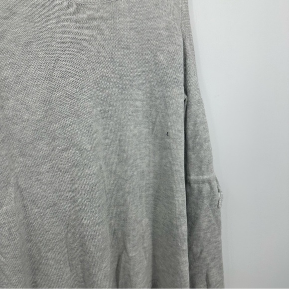 American Eagle Outfitters Gray Cold Shoulder Sweater Bell Sleeve Size Large Boho - Picture 3 of 9